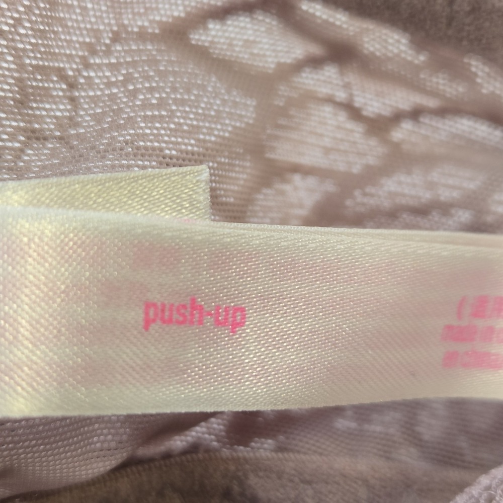 Victoria's Secret PINK Purple Lace Push-up Racerback Bralette Bra Size L‎ - Picture 6 of 8